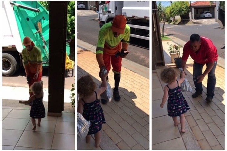 https://radiomodaorioverde.com.br/uploads/news/Menina de 2 anos entrega panetones para coletores de lixo e vídeo atinge 1 milhão de visualizações: 'Ensinando a espalhar amor', diz mãe
